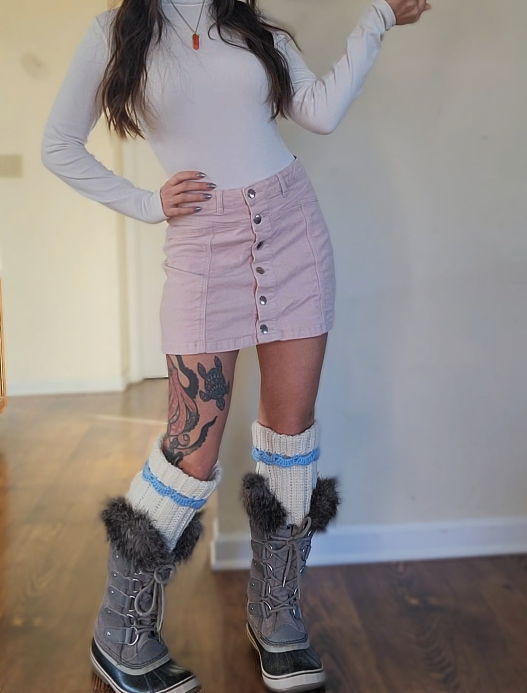 Icy leg warmers