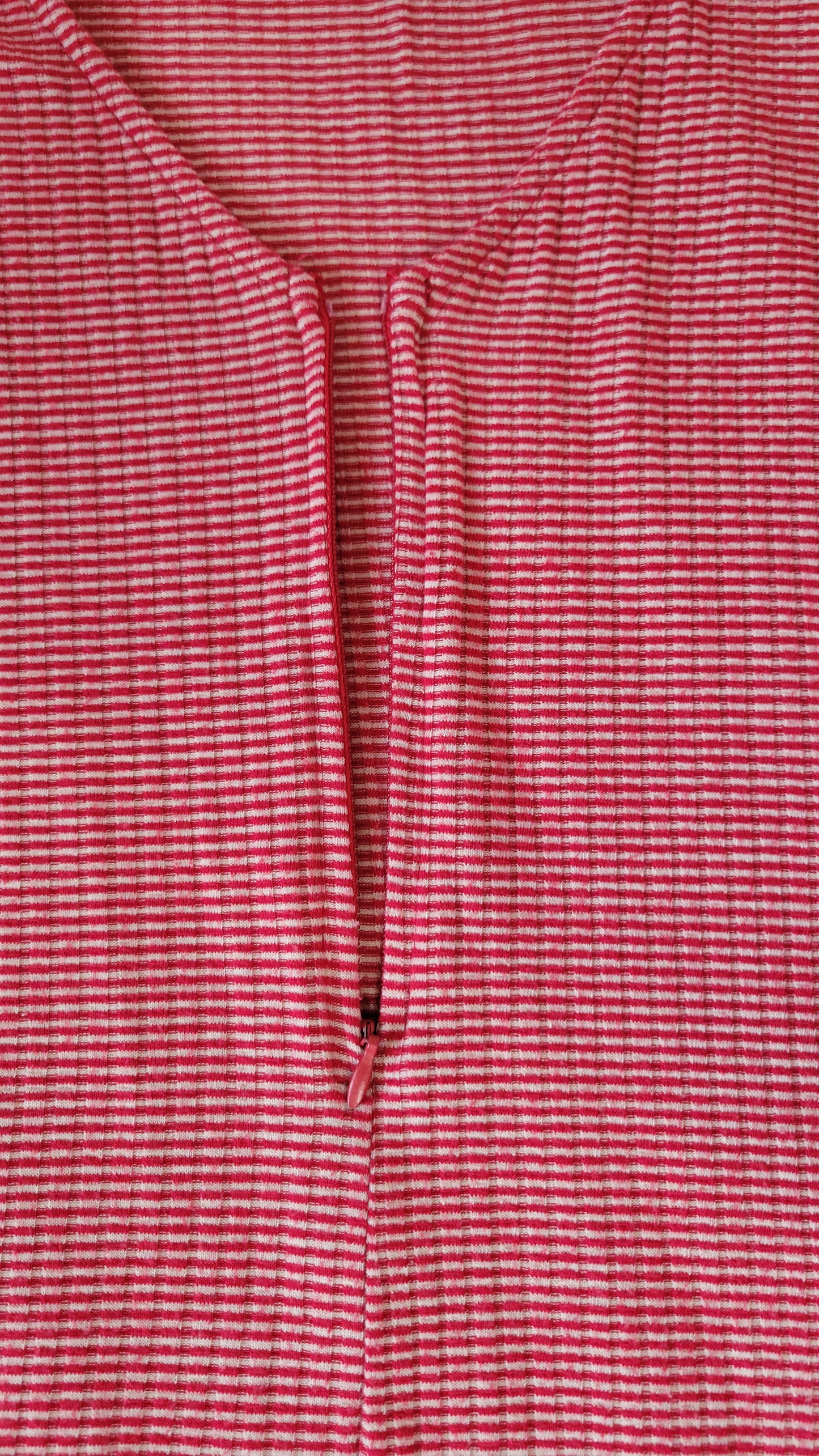 Striped zip-up bodysuit