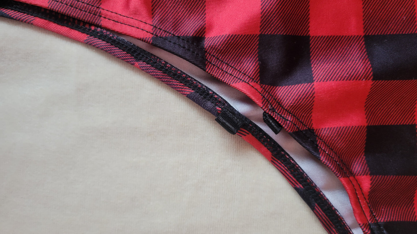 Checkered Peekaboo bodysuit