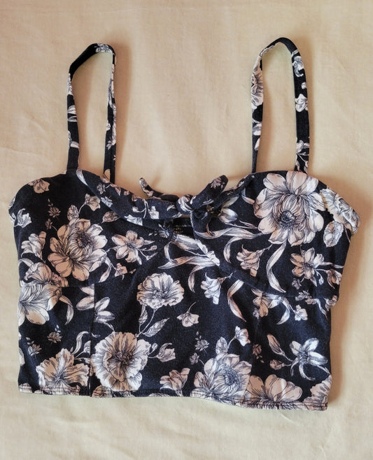 "Peekaboo" cropped tank top