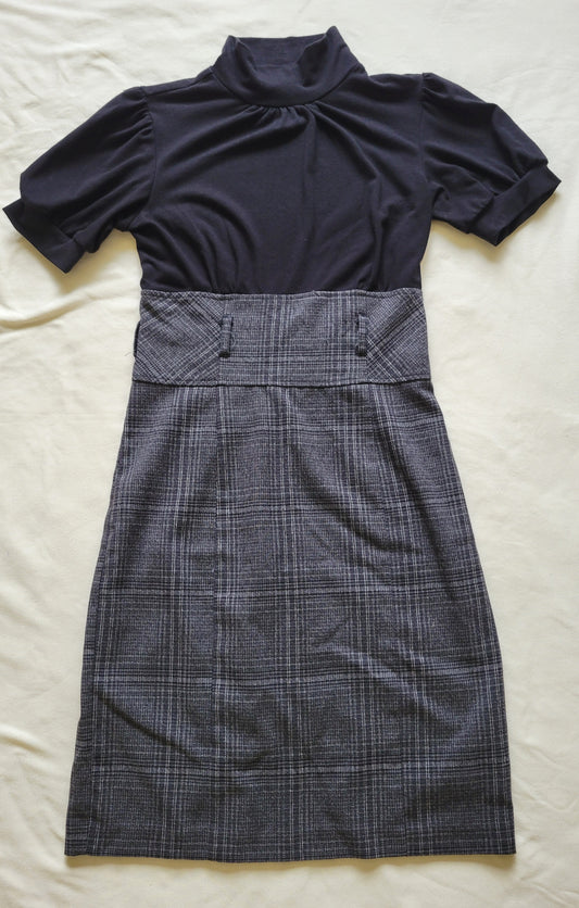 Turtleneck pencil skirt