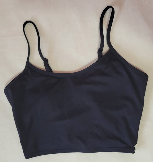 Strappy open back cropped tank top