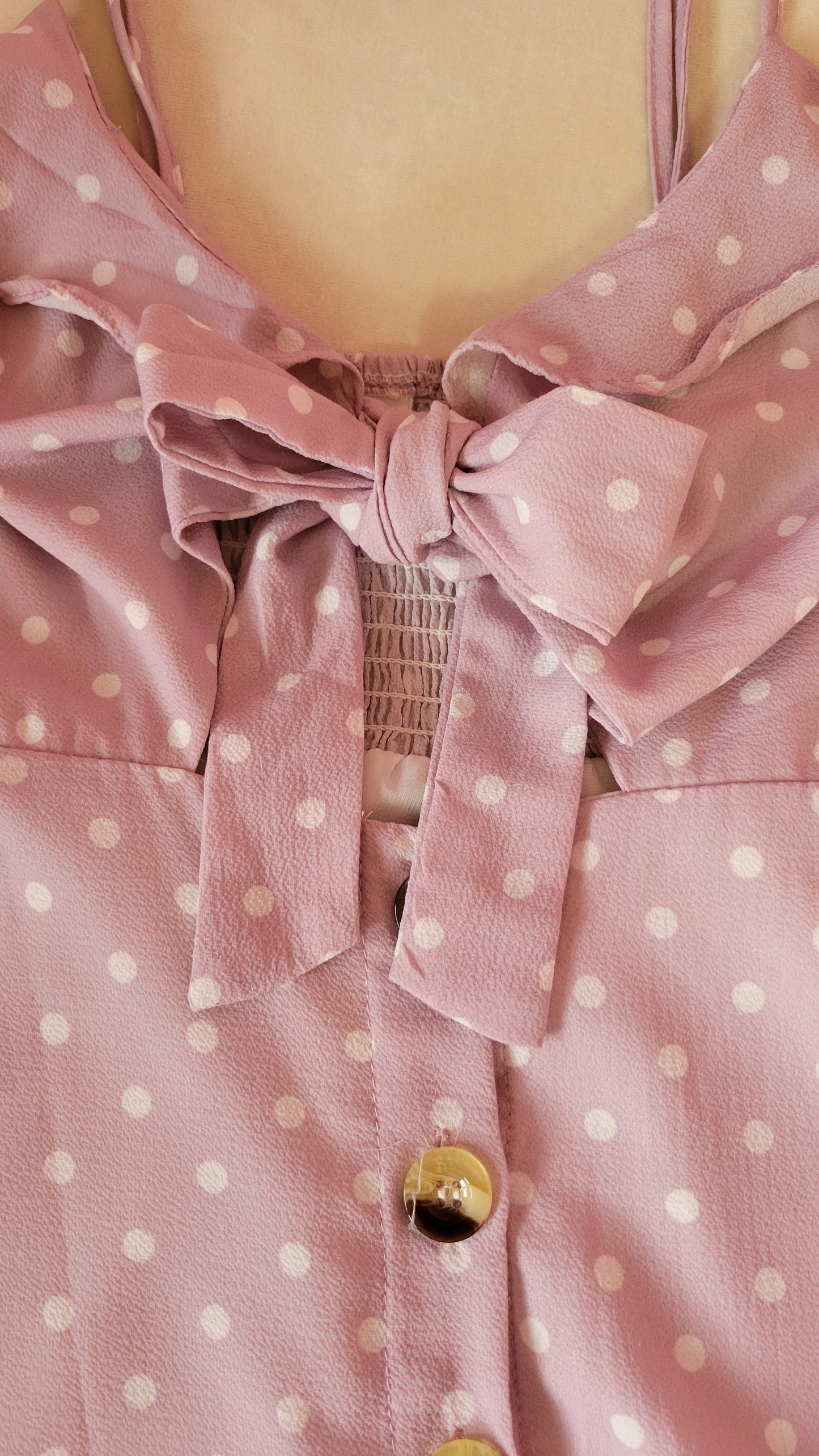 "Peekaboo" polkadot dress