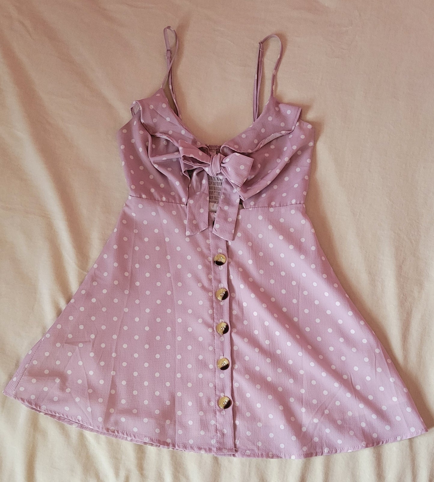 "Peekaboo" polkadot dress