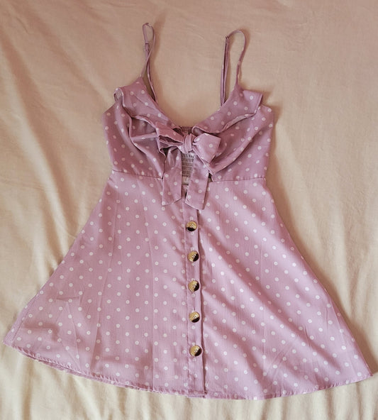 "Peekaboo" polkadot dress